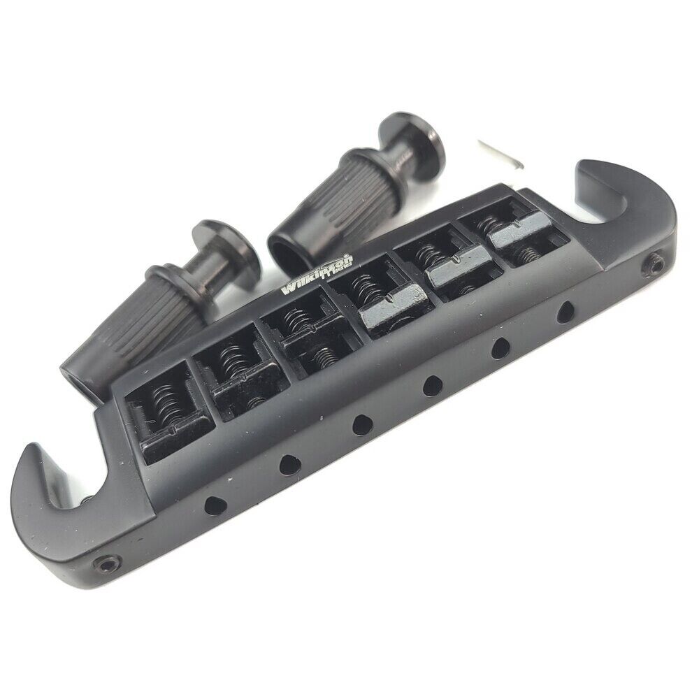 Black Wraparound Wilkinson Tune O Matic Tailpiece Fit PRS,Ibanez,Epiphone,Gibson