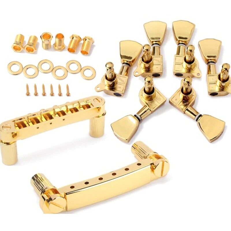 Gold 3X3 Guitar Tuning Keys with Bridge and Tailpiece For Epiphone Les Paul SG
