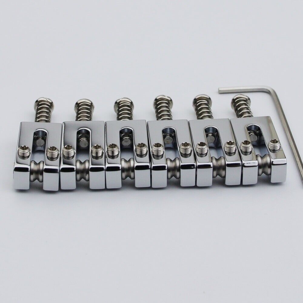 6PCS Stainless Steel 10.5mm Guitar Roller Saddles Fit Fender Stratocaster Strat