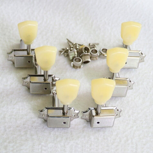 Vintage Deluxe Guitar Machine Heads Tuning Pegs in Nickel Fit Gibson Les Paul SG