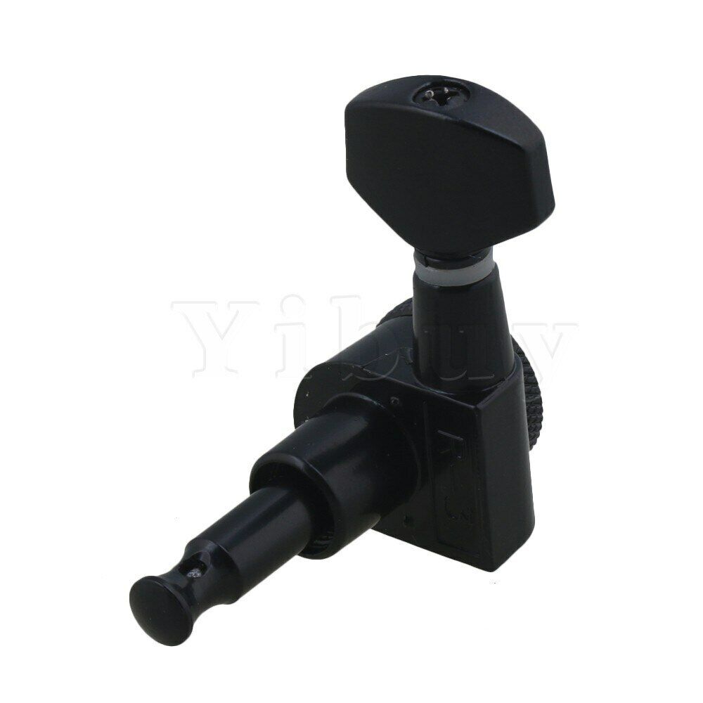 Black Locked 6R Tuners Machine Heads Keys Fit Ibanez,Jackson,Charvel,Jackson,ESP