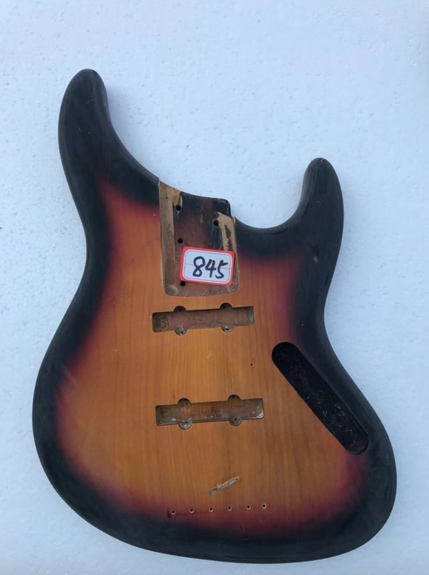 4 String Electric Bass Guitar Sunburst Finished Body