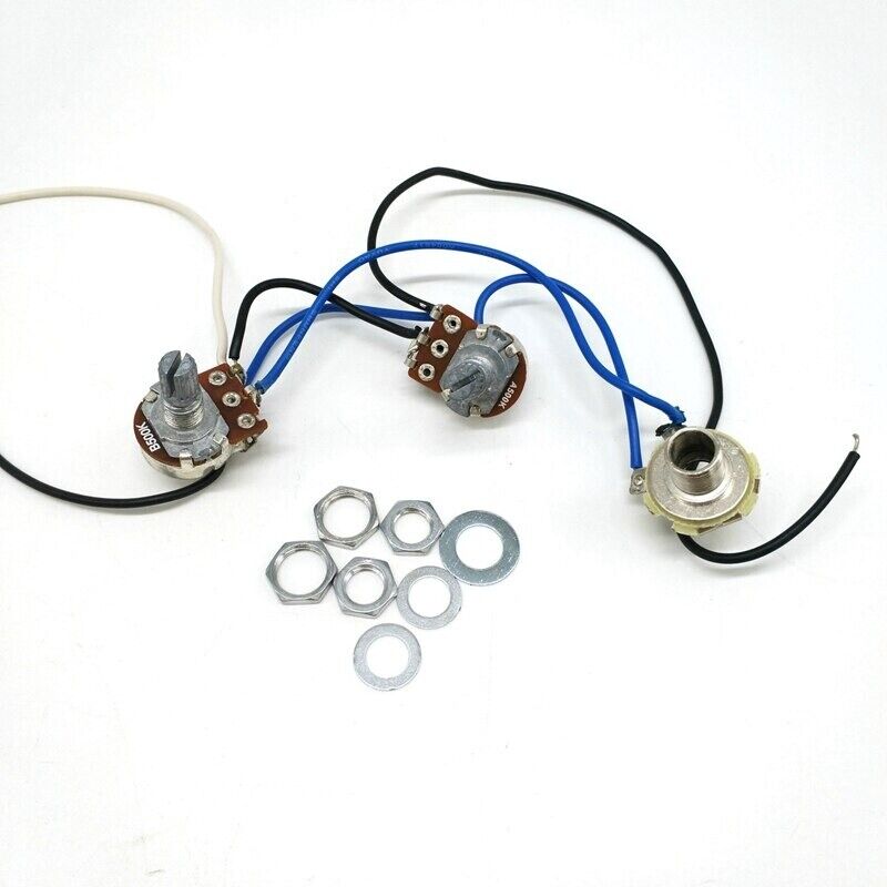 1 Set 4 String Electric Bass Guitar Pickups with Wiring Harness
