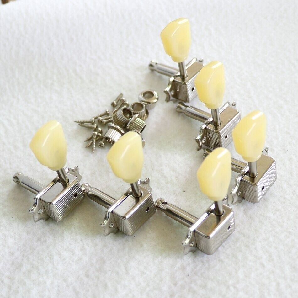 Vintage Deluxe Guitar Machine Heads Tuning Pegs in Nickel Fit Gibson Les Paul SG