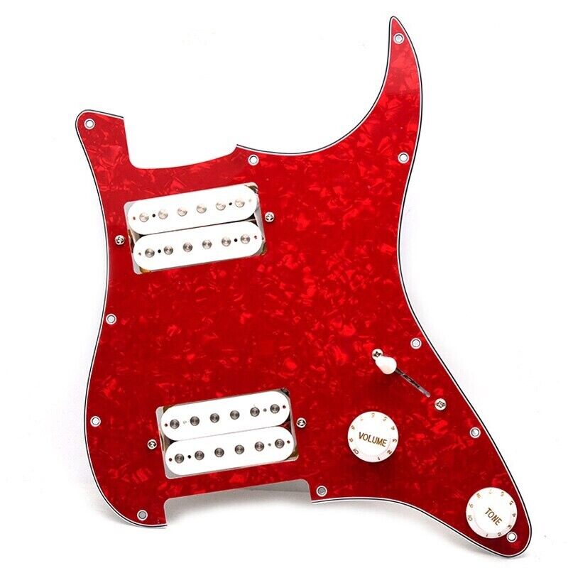 1 Set Guitar HH Prewired Loaded Pickguard Plate Fit Stratocaster ST