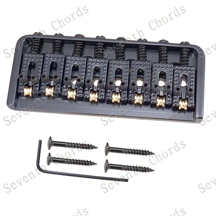 Black 8 String Guitar Fixed Roller Bridge Fit Schecter,Jackson,ESP LTD,Ibanez