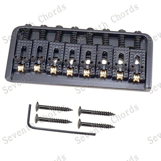 Black 8 String Guitar Fixed Roller Bridge Fit Schecter,Jackson,ESP LTD,Ibanez