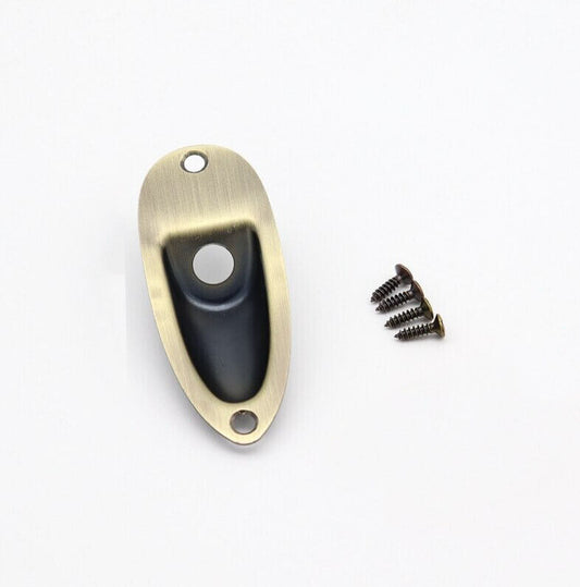 Bronze Guitar Metal Boat Jack Plate Socket For Fender Stratocaster ST