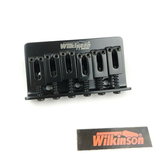 Black Wilkinson Guitar Hard Tail Fixed Bridge Fit Fender Stratocaster Strat