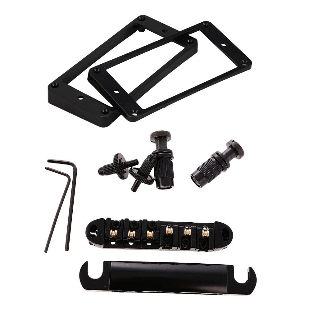 1 Set Guitar Pickups Rings, Roller Bridge and Tailpiece Fit Epiphone SG Les Paul