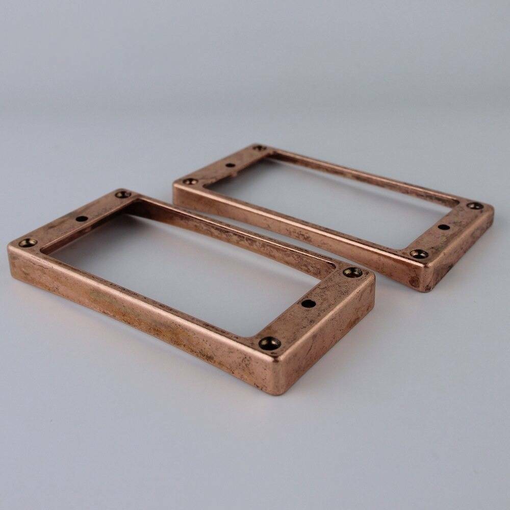 2pcs Curved Aged Bronze Metal Guitar Pickup Rings Fit Epiphone Les Paul LP
