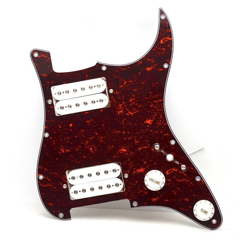 1 Set Guitar HH Prewired Loaded Pickguard Plate Fit Stratocaster ST