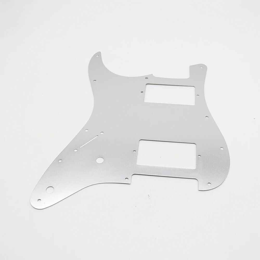 1 Piece HH Aluminum Pickguard Guitar Scratch Plate in Silver Fit Fender Strat ST