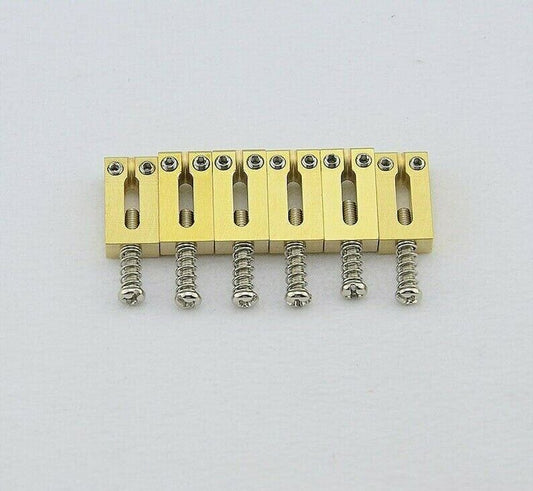 6pcs Guitar 10.5/10.8MM Brass Bridge Saddles Fit Fender Stratocaster/Telecaster
