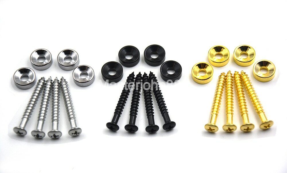 4 Pieces Guitar and Bass Neck Plate Screws Fit Fender,Squier,Ibanez,Schectee,ESP