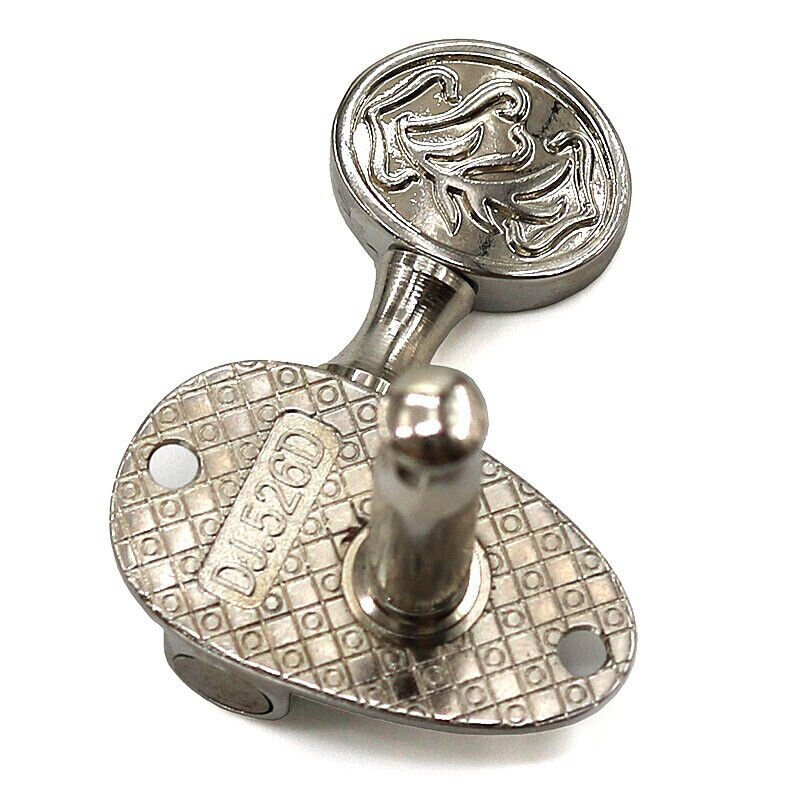 Silver Guitar Open Gear Vintage Engraved Machine Heads Tuners Pegs 3R3L