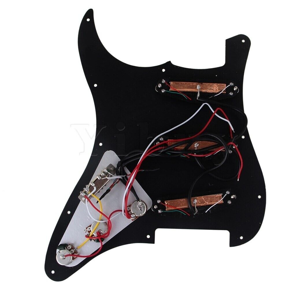 Guitar Prewired Loaded Pickguard With Hot Rails Pickups Fit Fender Stratocaster