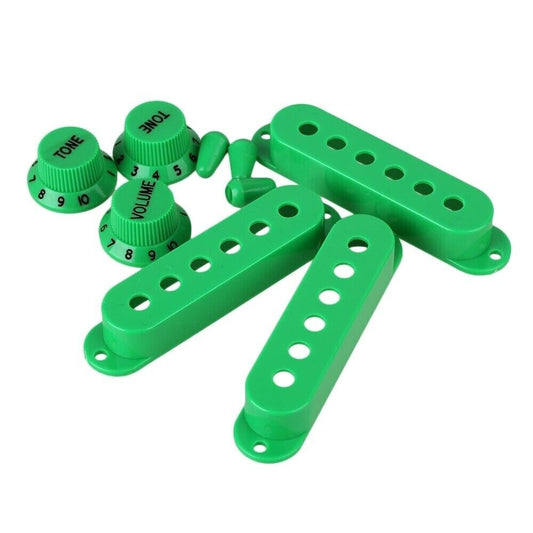 1 Set Guitar Control Knobs with Single Coil Pickup Covers Fit Stratocaster ST