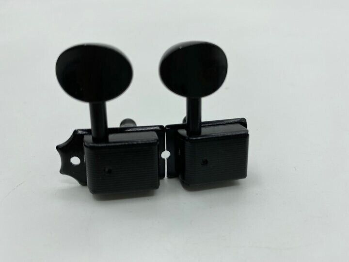 Black 6 Inline Vintage Tuners Machine Heads Keys Fit Fender Tele / Strat Guitars