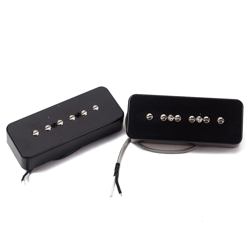 Black Guitar P90 Soapbar Pickups Set Fit Burny,Epiphone,Ibanez,PRS,Gibson,Cort