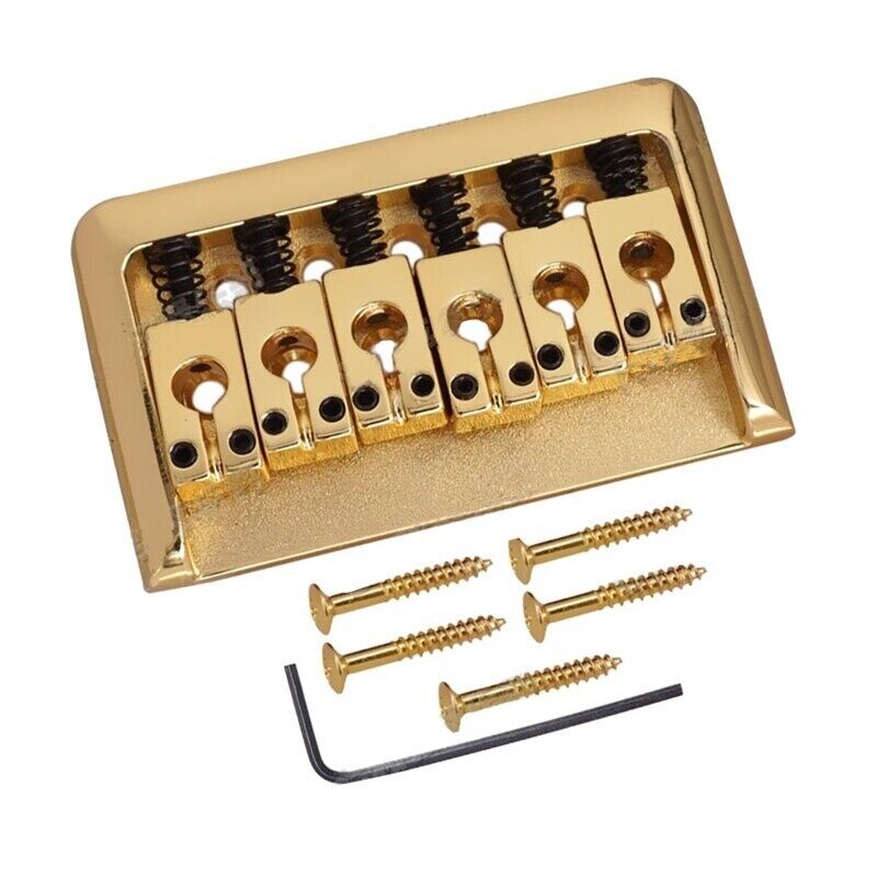 Gold Hardtail Fixed Guitar Bridge Fit Fender,Schecter,Ibanez,Suhr,Godin,G&L,ESP
