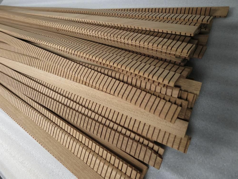 20 Pieces/Set Sapeli Wood Guitar Semicircle Kerfing Binding Luthier Tools