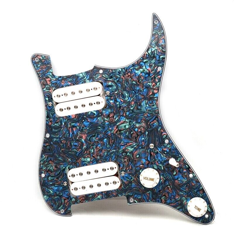 1 Set Guitar HH Prewired Loaded Pickguard Plate Fit Stratocaster ST