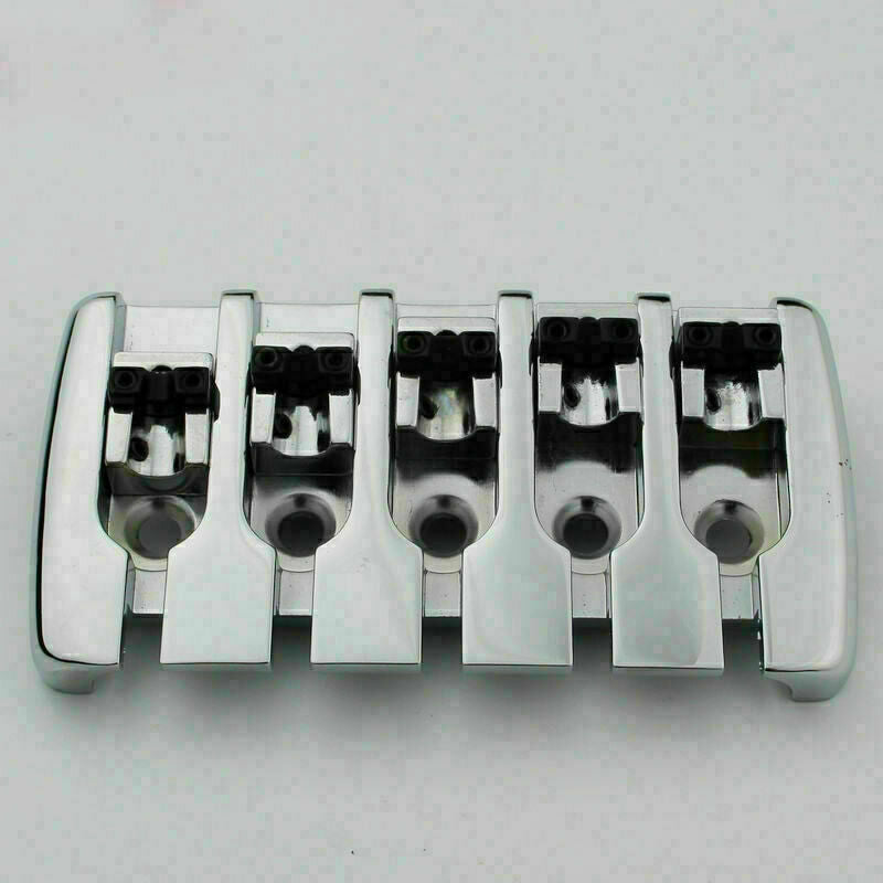 Chrome 5 String Bass Bridge Fit Schecter,Washburn,ESP LTD,Ibanez,Cort,Peavey