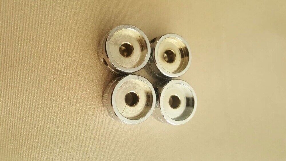 4x Bass and Guitar Flat Metal Knobs Set Fit Schecter,Jackson,Spector,Tobias,Cort