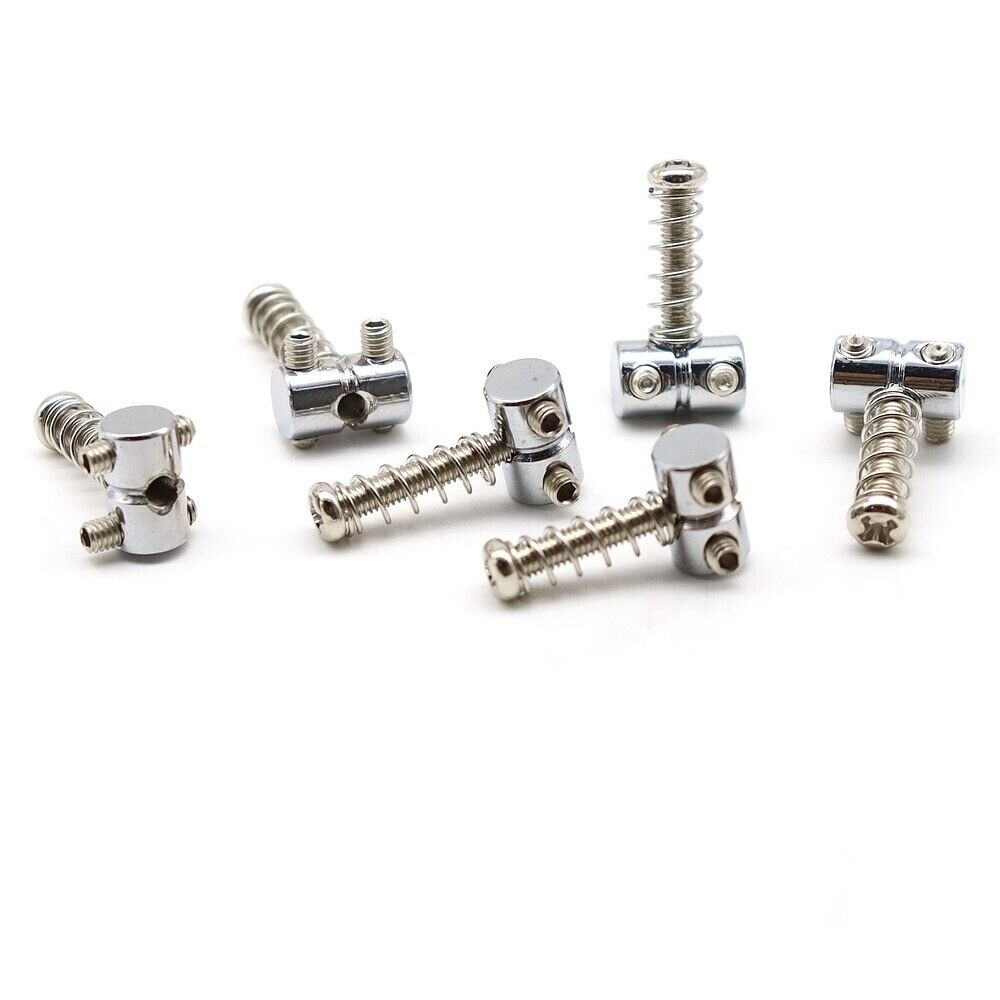6pcs Silver Guitar Vintage Bridge Saddles Fit Jazzmaster Bridges