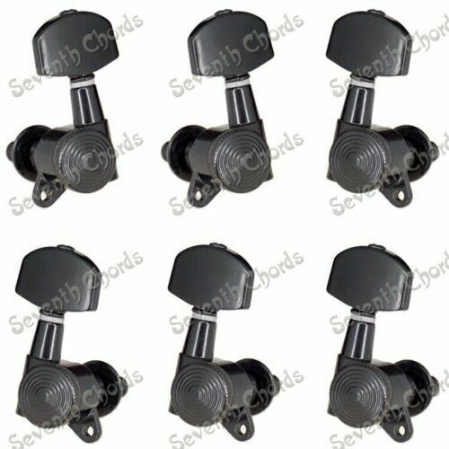 Black Guitar Locking Tuning Pegs 4R2L Fit Mayones,Schecter,MusicMan,Charvel,ESP