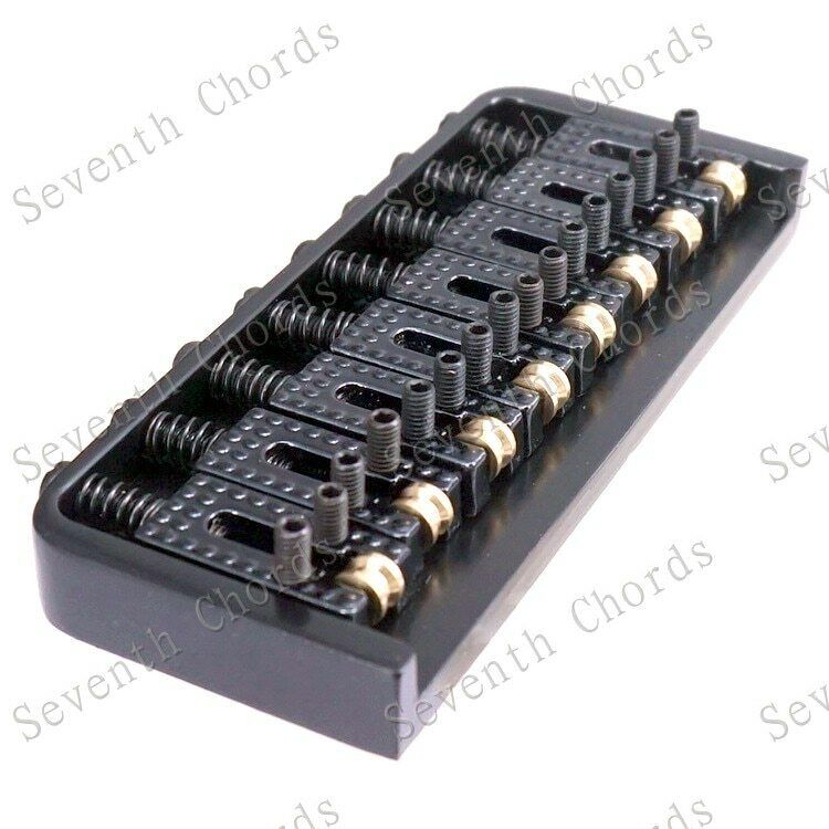 Black 8 String Guitar Fixed Roller Bridge Fit Schecter,Jackson,ESP LTD,Ibanez