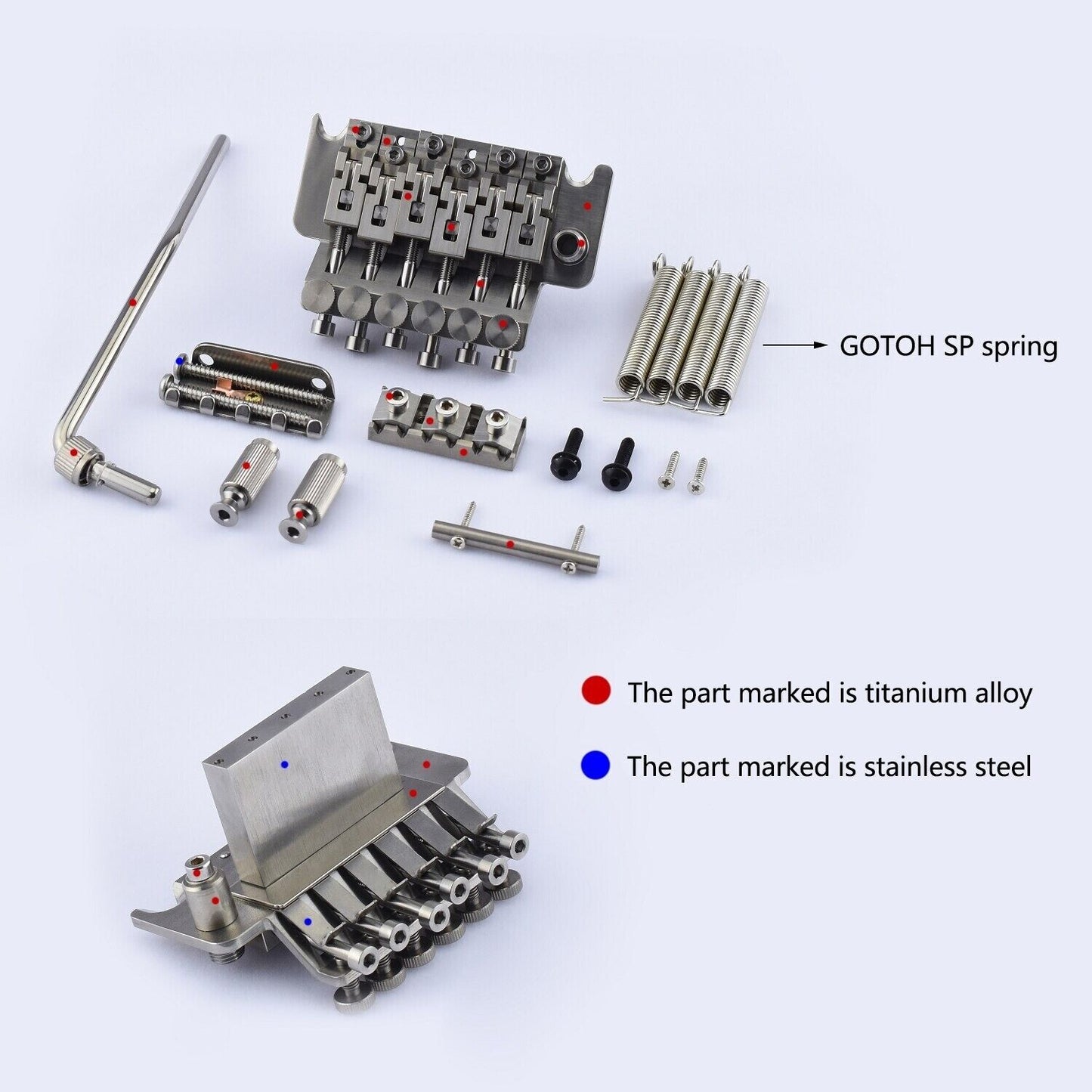 Titanium Alloy Guitar Bridge Tremolo Fit Jackson,Ibanez,Schecter,Charvel,EVH,LTD