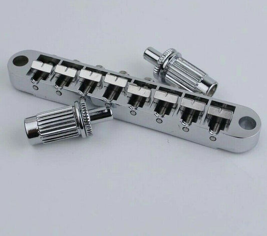 Chrome Finished Tune O Matic Bridge Fit 8 String Guitars