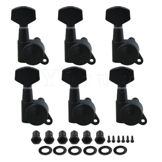 Black Locked 6R Tuners Machine Heads Keys Fit Ibanez,Jackson,Charvel,Jackson,ESP