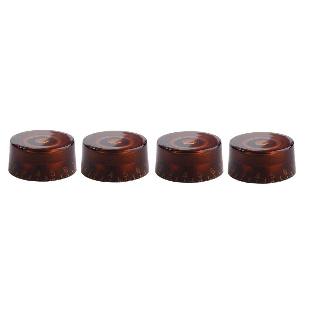 Pack of 4 Acrylic Amber Guitar Speed Knobs Fit Edwards,Greco,Burny,Ibanez,PRS