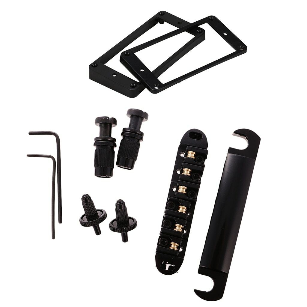 1 Set Guitar Pickups Rings, Roller Bridge and Tailpiece Fit Epiphone SG Les Paul
