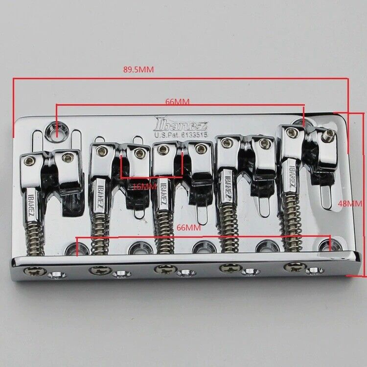 Ibanez Chrome 5 String Bass Fixed Bridge Fit Ibanez GSR