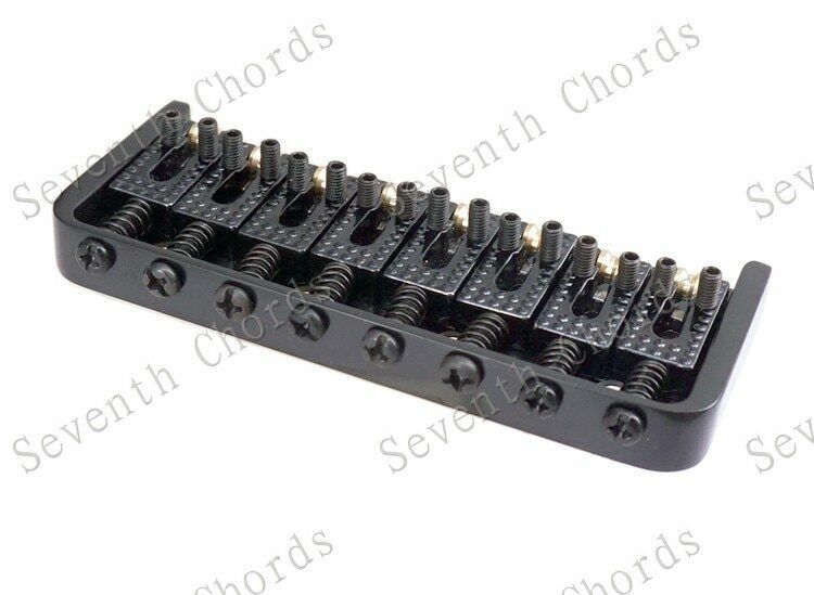 Black 8 String Guitar Fixed Roller Bridge Fit Schecter,Jackson,ESP LTD,Ibanez