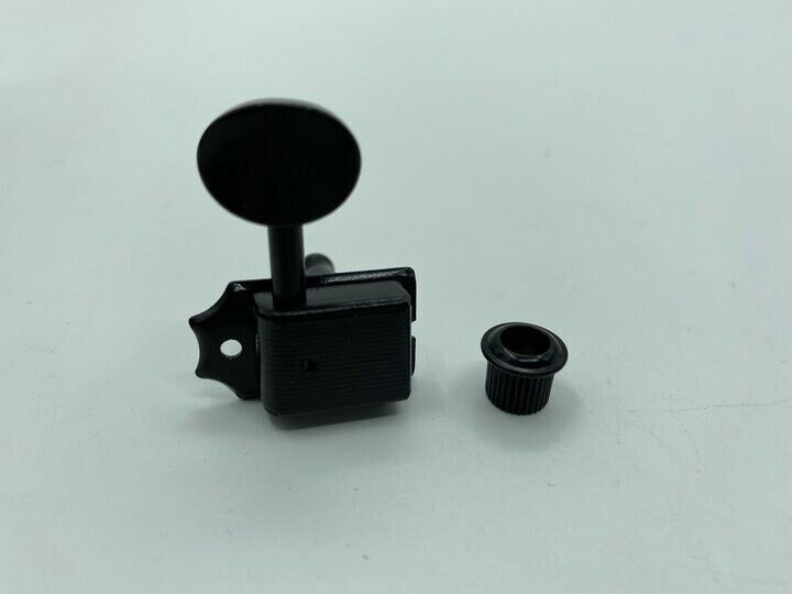 Black 6 Inline Vintage Tuners Machine Heads Keys Fit Fender Tele / Strat Guitars