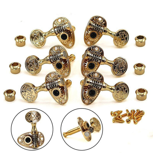 Gold Vintage Open Guitar Tuning Pegs Keys For D'Angelico,Martin,Washburn,Ibanez
