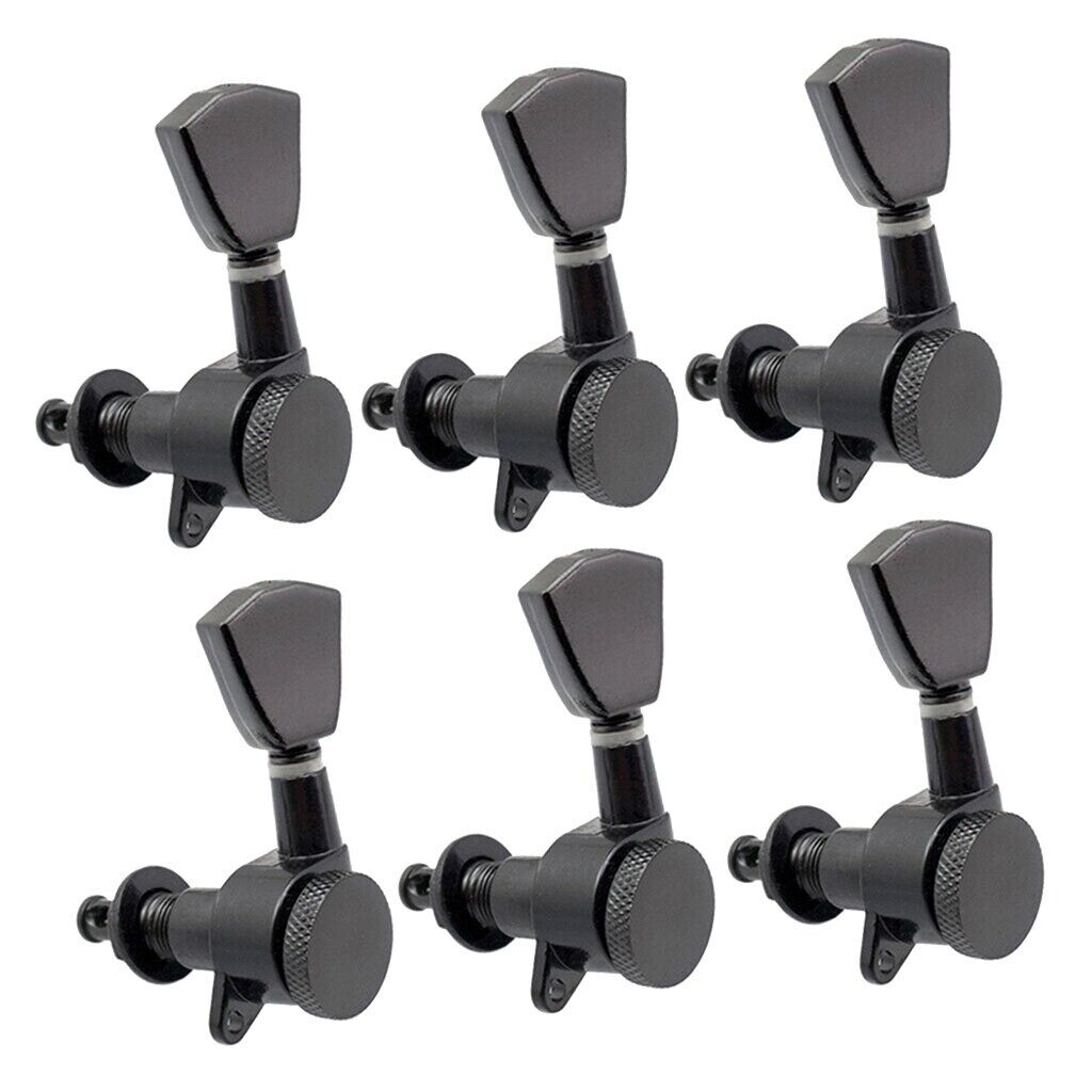 Black Guitar Locking Tuners 6L Tuning Pegs Fit Peavey,Suhr,Washburn,EVH,Cort,ESP