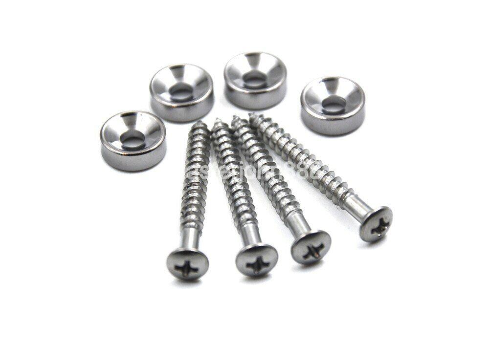 4 Pieces Guitar and Bass Neck Plate Screws Fit Fender,Squier,Ibanez,Schectee,ESP