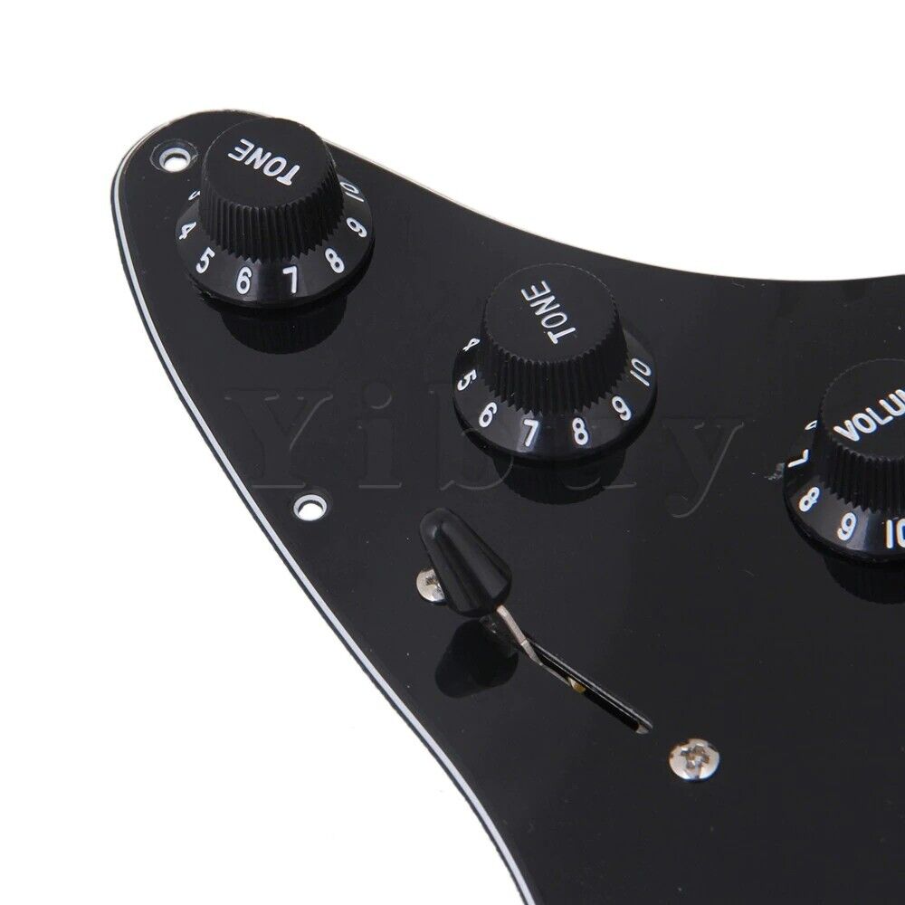 Guitar Prewired Loaded Pickguard With Hot Rails Pickups Fit Fender Stratocaster