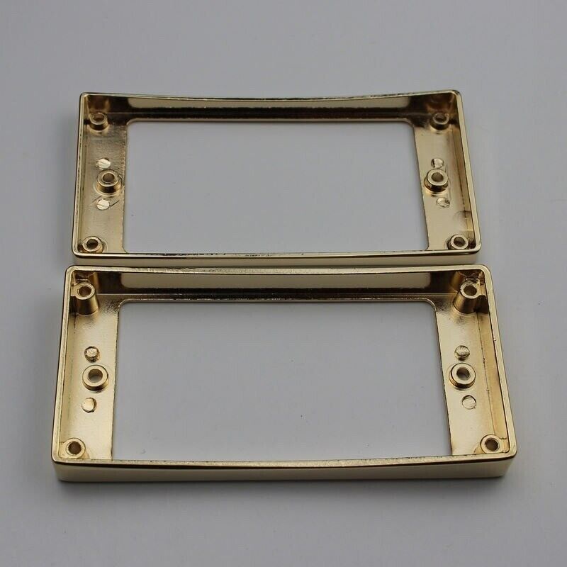 Gold Metal Guitar Humbucker Pickups Curved Rings Frames Fit Epiphone Les Paul LP