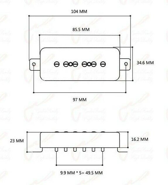Black Guitar Epiphone P90S SoapBar Pickups Set Fit Epiphone Les Paul SG