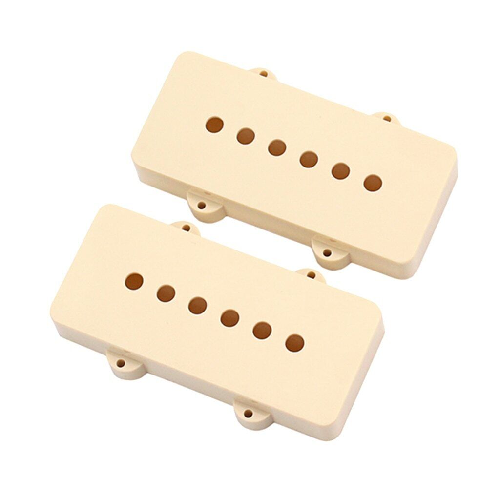 2 Pieces Ivory Guitar SoapBar Pickups Covers Set Fit Fender Jazzmaster