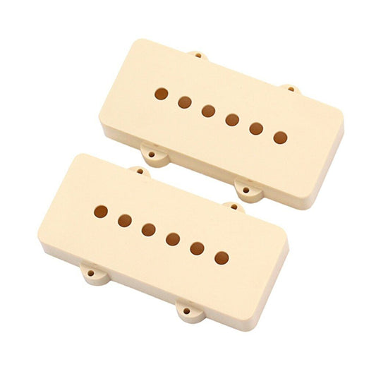 2 Pieces Ivory Guitar SoapBar Pickups Covers Set Fit Fender Jazzmaster