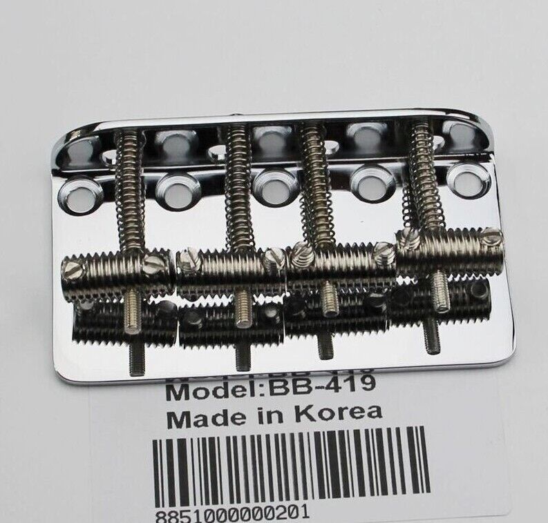 Threaded Brass Saddles Vintage 4 String Bass Bridge Fit Precision and Jazz Bass