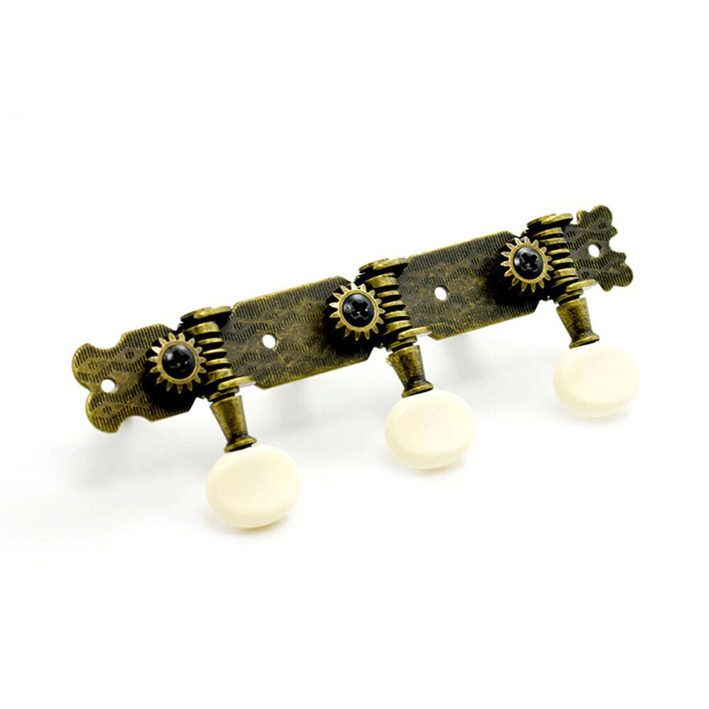 Vintage Aged Bronze Classical Guitar Tuners Tuning Pegs Machines 3R3L
